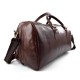 Sac de voyage en cuir homme femme bandoulière en cuir véritable sac de sport sac bagage à main brun