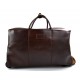 Sac voyage trolley voyage en cuir sac bagages a main en cuir marron fonce