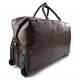 Sac voyage trolley voyage en cuir sac bagages a main en cuir marron fonce