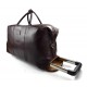 Borsone trolley in pelle borsa viaggio trolley pelle rigido testa moro