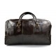 Mens leather duffle bag dark brown shoulder bag travel bag luggage weekender carryon cabin bag