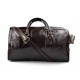 Mens leather duffle bag dark brown shoulder bag travel bag luggage weekender carryon cabin bag