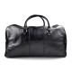 Mens leather duffle bag black shoulder bag travel bag luggage weekender carryon cabin bag