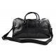 Bolso de viaje deportiva mujer bolsa de hombre con asas y correa de piel negro