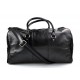 Bolso de viaje deportiva mujer bolsa de hombre con asas y correa de piel negro