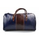 Leder reisetasche sporttasche blau braun damen herren schultertasche ledertasche