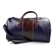 Leder reisetasche sporttasche blau braun damen herren schultertasche ledertasche