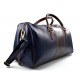 Leder reisetasche sporttasche blau braun damen herren schultertasche ledertasche