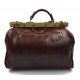 Borsa donna doctor bag vera pelle medico  manico e tracolla marrone
