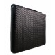 Cartella portadocumenti A4 portadocumenti pelle intrecciato porta tablet in pelle nero