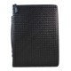 Cartella portadocumenti A4 portadocumenti pelle intrecciato porta tablet in pelle nero