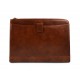 Leather folder A4 portofolio document file folder A4 leather zipped document leather bag office folder document organiser brown