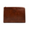 Maletin cartera en piel genuina italiana cartera bolso cartera de cuero marron organizador cuero carpeta de archivos
