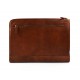 Maletin cartera en piel genuina italiana cartera bolso cartera de cuero marron organizador cuero carpeta de archivos