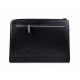 Maletin cartera en piel genuina italiana cartera bolso cartera de cuero negro organizador cuero carpeta de archivos