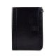 Leather folder A4 portofolio document file folder A4 leather zipped document leather bag office folder organiser black