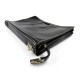 Leather folder A4 document file folder A4 leather zipped document retractable handles office folder  portofolio black