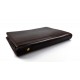 Leather folder A4 document file folder A4 dark brown leather zipped document folder bag office folder document organiser