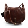 Borsa donna pelle tracolla a spalla marrone vera pelle hobo bag made in Italy