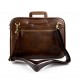 Leather folder A4 document file folder A4 brown leather zipped document folder bag with handles and shoulder strap