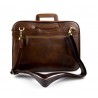 Organisateur en cuir A4 sac document sac dossier organisateur avec poignées en cuir sac tablet cuir sac cartable marron