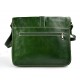 Cartella pelle messenger a tracolla postino borsa vera pelle uomo donna made in Italy verde