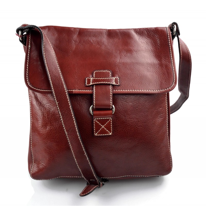 Bolso de cuero bolso espalda bolso hombre bolso cuero rojo