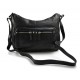 Ladies buffalo leather black handbag women purse