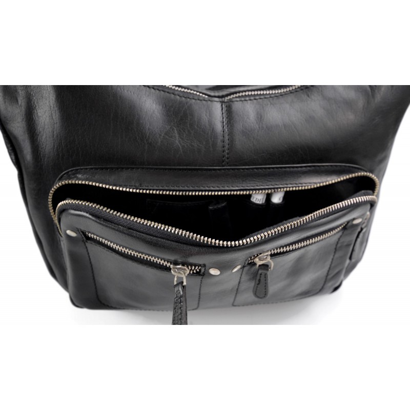 Sac cuir XXL noir pour femme FIE de Dixie