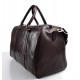 Duffle bag leather small duffel genuine leather travel bag dark brown