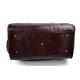 Duffle bag leather small duffel genuine leather travel bag dark brown
