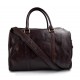 Duffle bag leather small duffel genuine leather travel bag dark brown