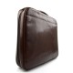 Leather folder document file folder A4 leather zipped folder bag brown