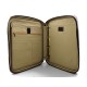 Leather folder document file folder A4 leather zipped folder bag brown