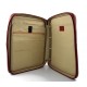 Leather folder document file folder A4 leather zipped folder bag red