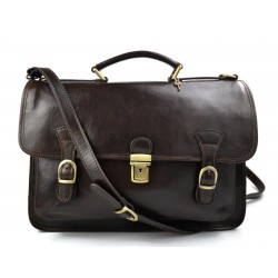 Sac à main cuir bandoulière sac en cuir sac homme sac à bandoulière homme messenger marron foncè