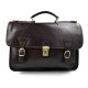 Briefcase leather office bag backpack shoulder bag conference bag mens business dark brown
