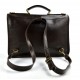 Briefcase leather office bag backpack shoulder bag conference bag mens business dark brown