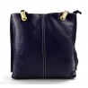 Ladies handbag blue leather bag clutch backpack crossbody women