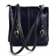 Ladies handbag blue leather bag clutch backpack crossbody women