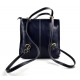 Ladies handbag blue leather bag clutch backpack crossbody women