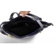 Borsa pelle donna blu zaino con manici a spalla