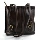 Borsa pelle donna testa moro zaino con manici a spalla