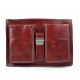 Leather briefcase business bag conference bag satchel red