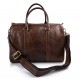 Brown duffle bag leather small duffle genuine leather travel bag