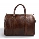 Borsone piccolo in pelle marrone borsa viaggio borsa uomo donna