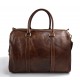 Brown duffle bag leather small duffle genuine leather travel bag