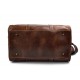 Brown duffle bag leather small duffle genuine leather travel bag