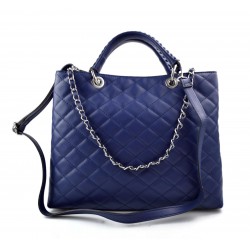 Bolsa cuero mujer bolso espalda en piel mujer bolso bandolera azul