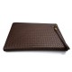 Leather carry all folder tablet folder document file folder braided weaved leather brown
